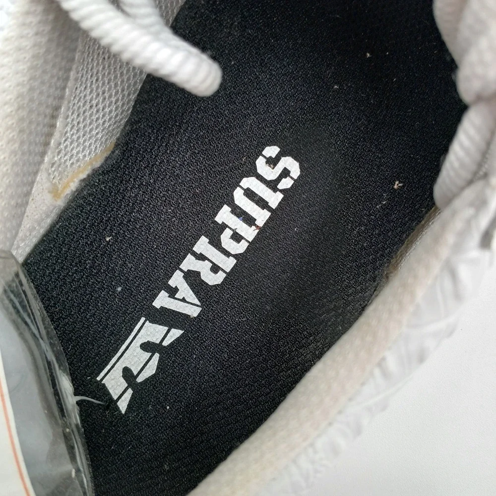 Supra Hammer Run White Mens Size9 Skateboard Sneakers Shoes Sports‎ S55028
